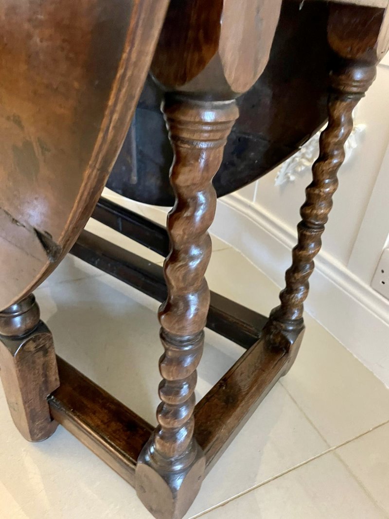 Antique 17th Century Oak Gateleg Table - Image 13